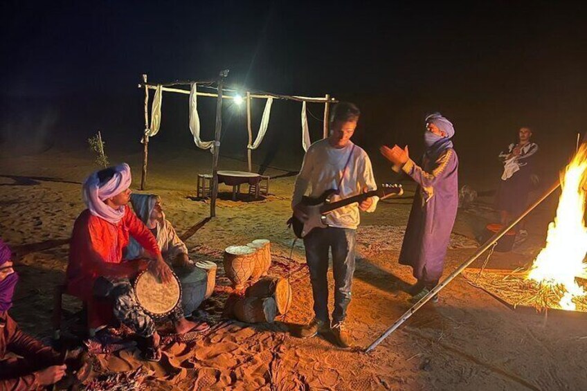 Erg chebbi Night In Moroccan Desert, From Erfoud, Camel Trekking, Berber Camp