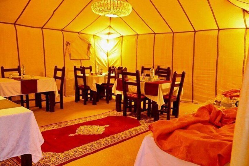 Luxury Camp in Merzouga Desert with Camel ride, 4x4, No Extra Fee.