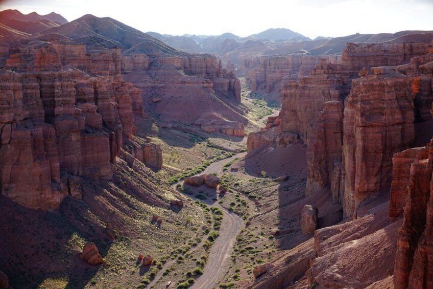 1 Day Explore unique Charyn Canyon + Moon and Black canyons