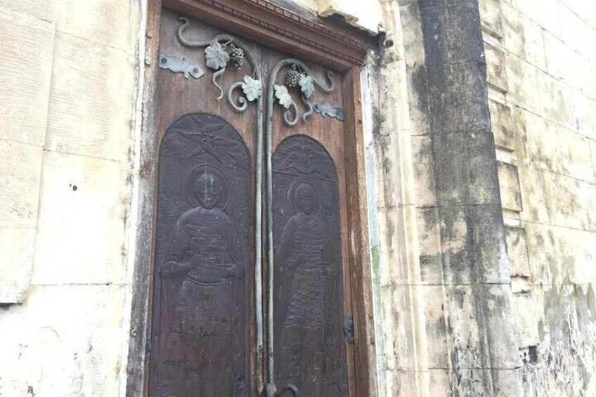 Detail of the door at Motsameta monastery 