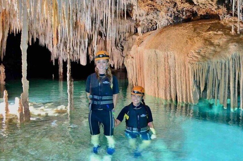 PRIVATE Cenote Exploration Caving Tour - Mayan culture & ancient fossils & FUN!