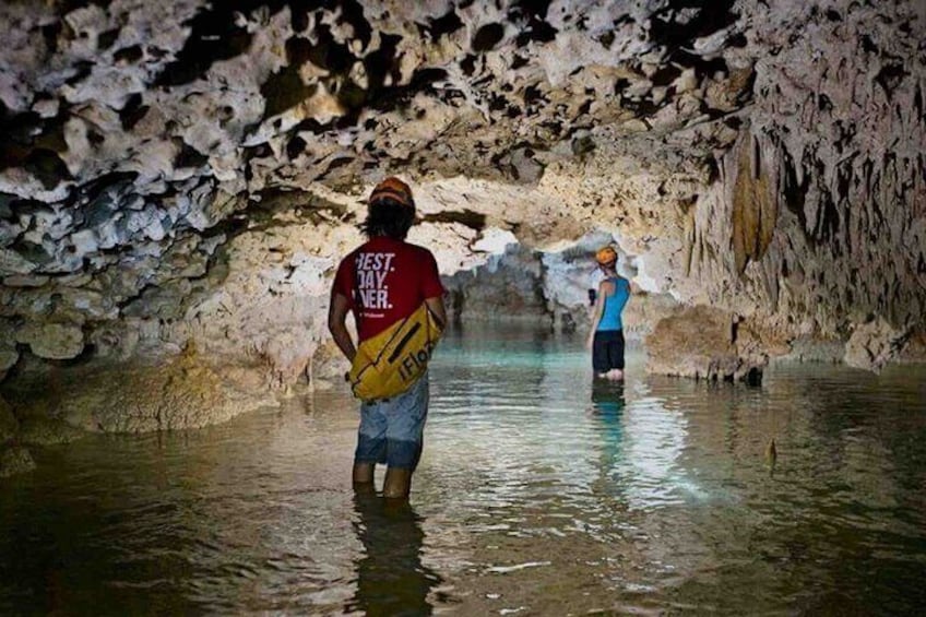 PRIVATE Cenote Exploration Caving Tour - Mayan culture & ancient fossils & FUN!