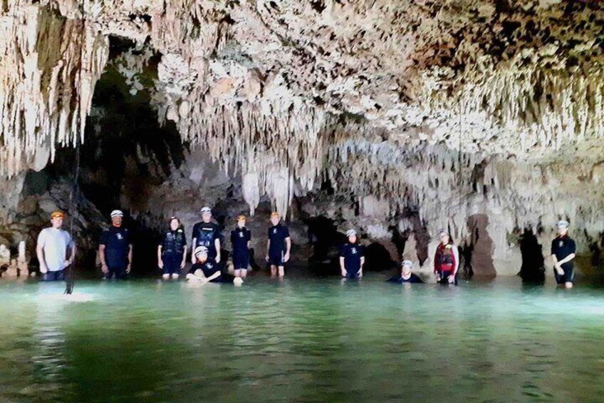 PRIVATE Cenote Exploration Caving Tour - Mayan culture & ancient fossils & FUN!