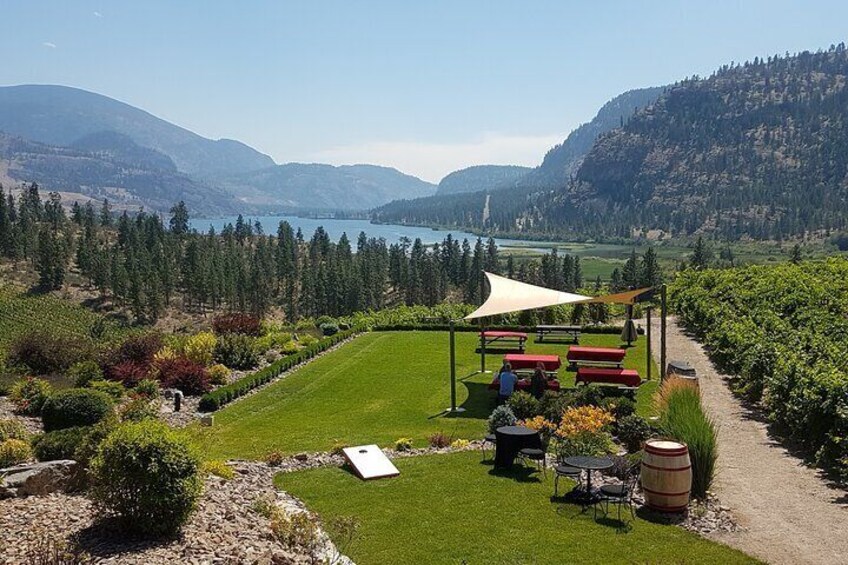 Noble Ridge Winery view looking south to Vaseux Lake