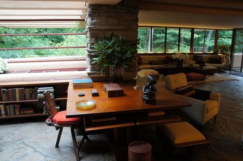 Frank Lloyd Wright designed every detail of the interior. See them where he installed them