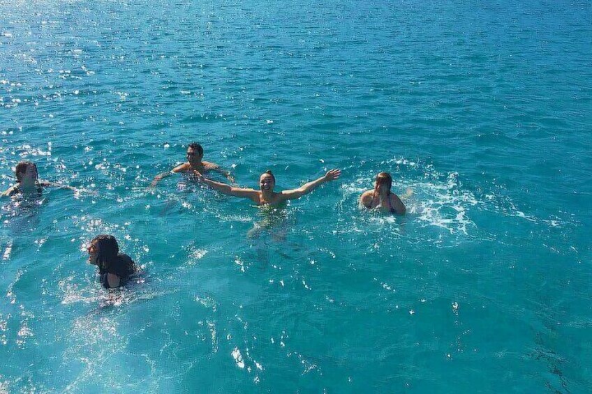 Swimming in Blue Lagoon