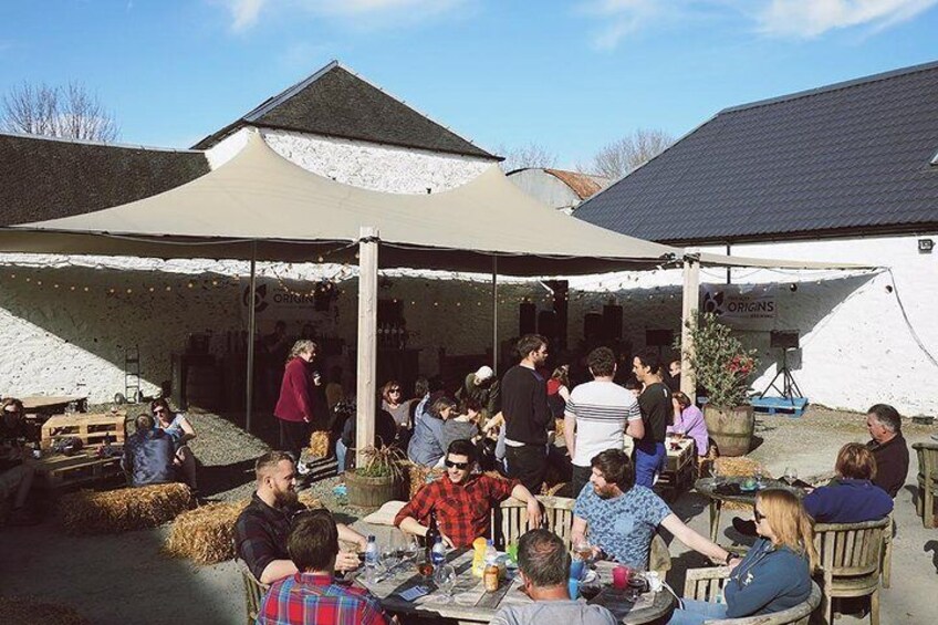 Start and end your tour in the relaxing Brewery Tap courtyard.