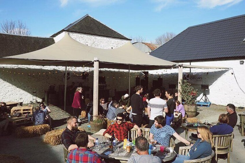 Start and end your tour in the relaxing Brewery Tap courtyard.