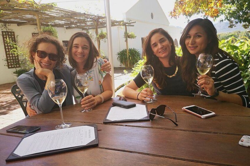 Ladies enjoying excellent Savignon Blanc