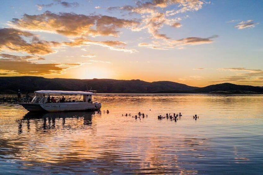 Lake Argyle Sunset Magic Cruise Departing Lake Argyle