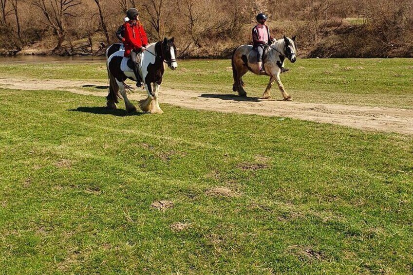 Horseback riding adventure tour through Brasov landscape