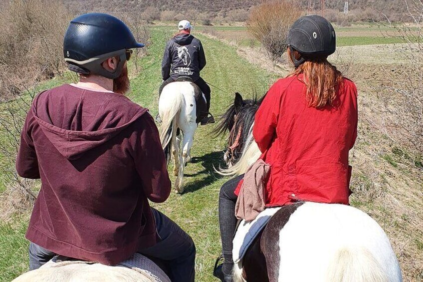 Horseback riding adventure tour through Brasov landscape