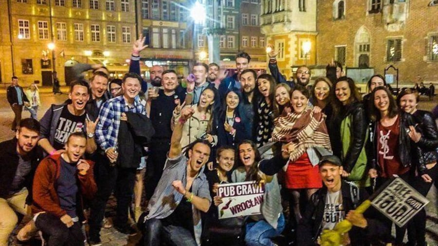 Group at Pub Crawl Wroclaw