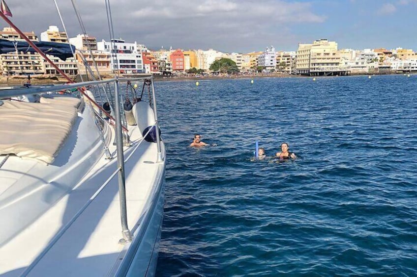 Tenerife 3-Hour Luxury Sailboat Tour with Bath and Food On Board