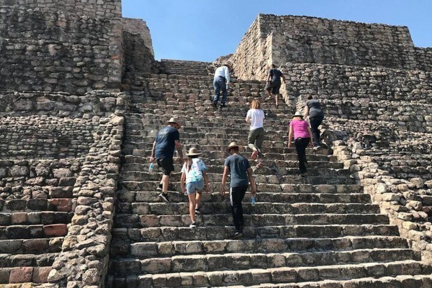 Group ascending the pyramid. Thousands, of all ages, have gone up and down with me!