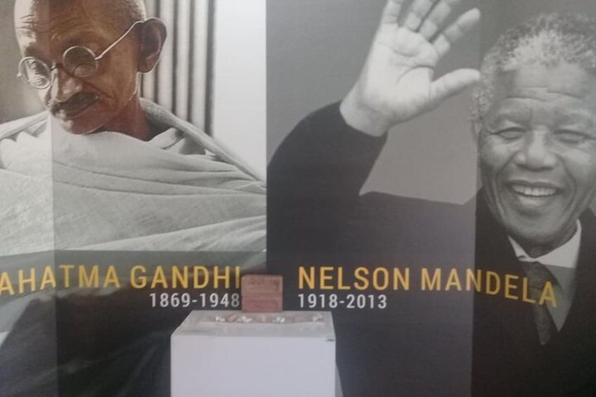 Ghandi and Mandela in Constitution hill cells