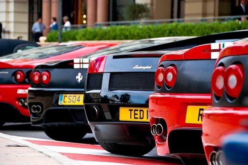 Collection of Ferraris in Monaco