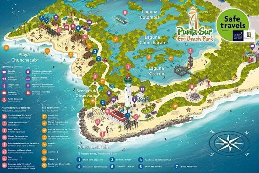 Punta Sur Park Map