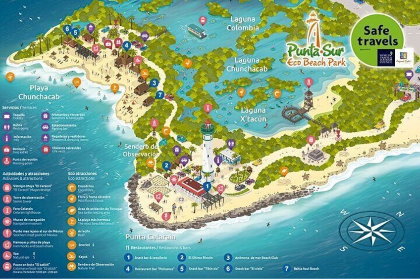 Punta Sur Park Map