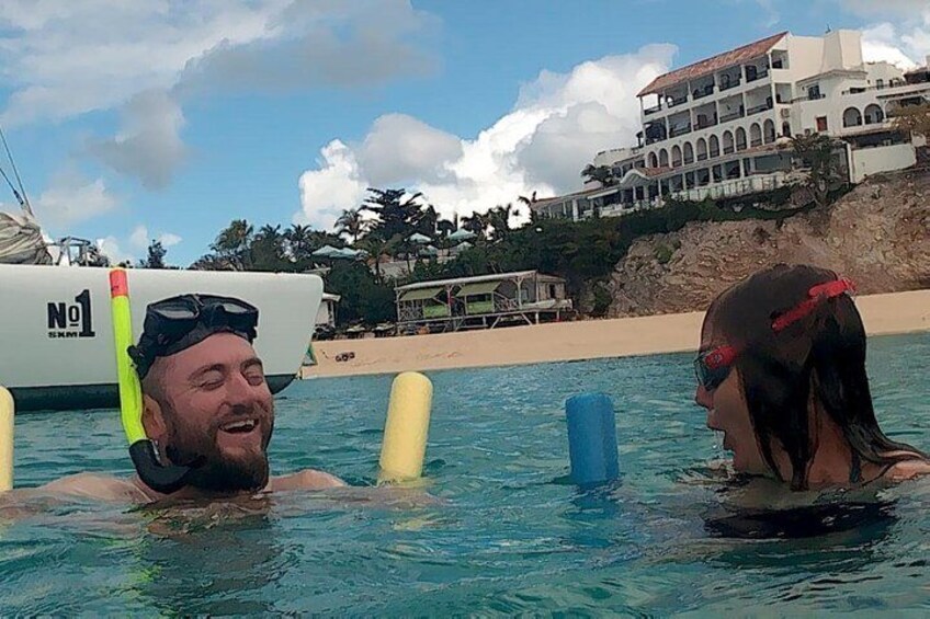 Stop for swimming and snorkeling