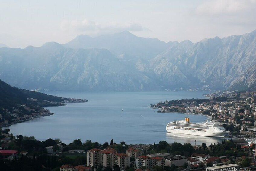 Panoramic view of Kotor bay