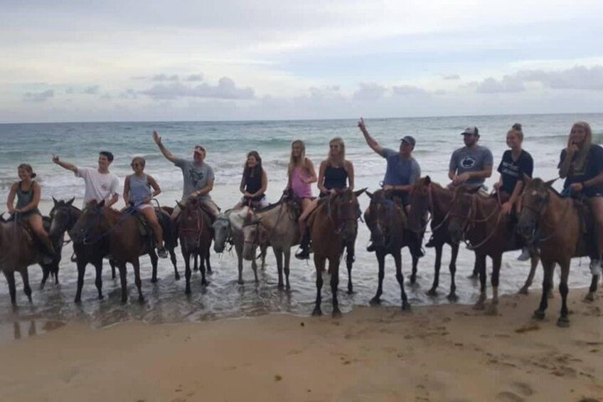 Horseback riding on the beach punta cana