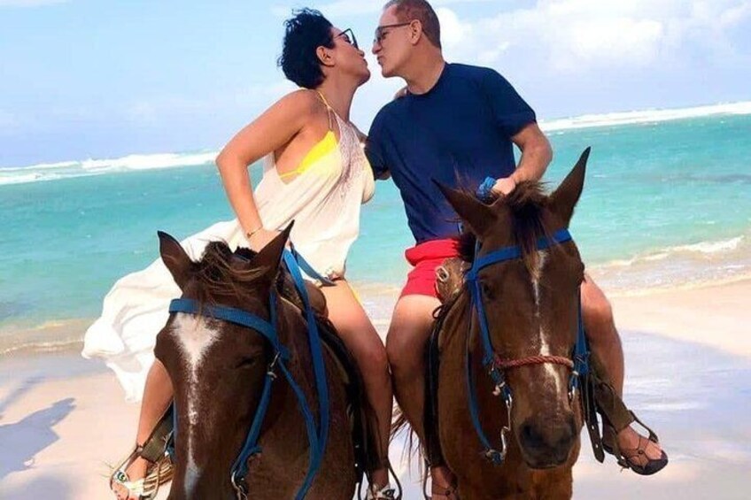 Horseback riding on the beach punta cana