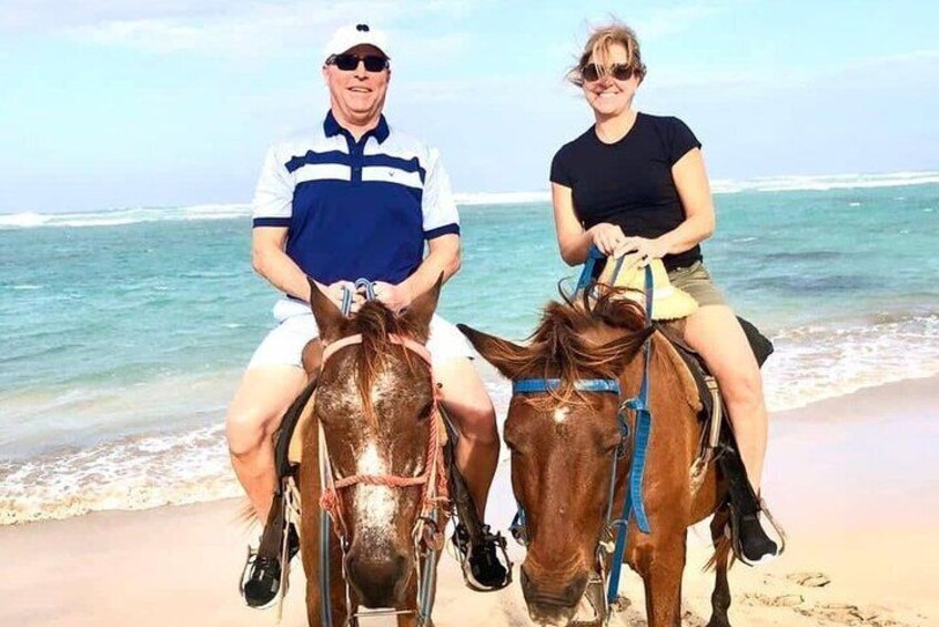 Horseback riding on the beach punta cana