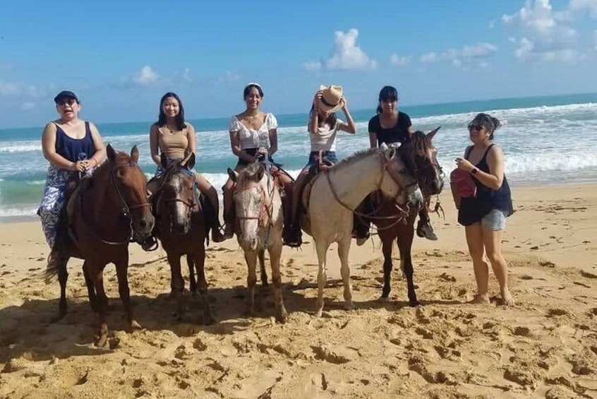 Horseback riding on the beach punta cana