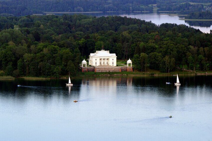 Užutrakis manor built on the shore of Galvė lake is also visible during the flight