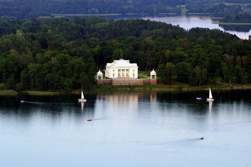 Užutrakis manor built on the shore of Galvė lake is also visible during the flight