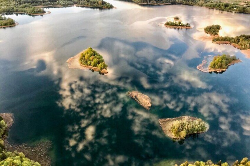 Trakai is surrounded by dozens of lakes
