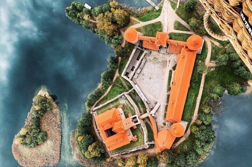 The most intimate view of the Trakai Island castle