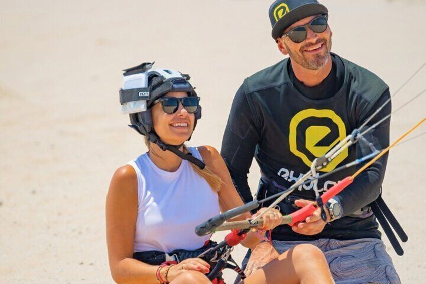 Here’s a polished version:

Safety first! We will teach you kitesurfing in a safe and secure manner.