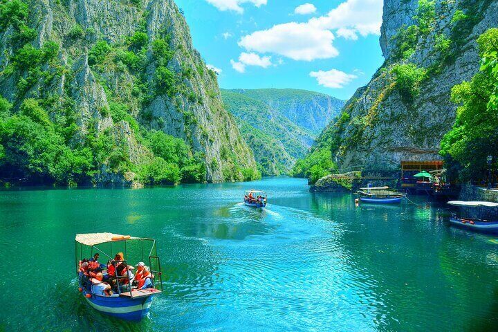 Matka Canyon Boat Escape