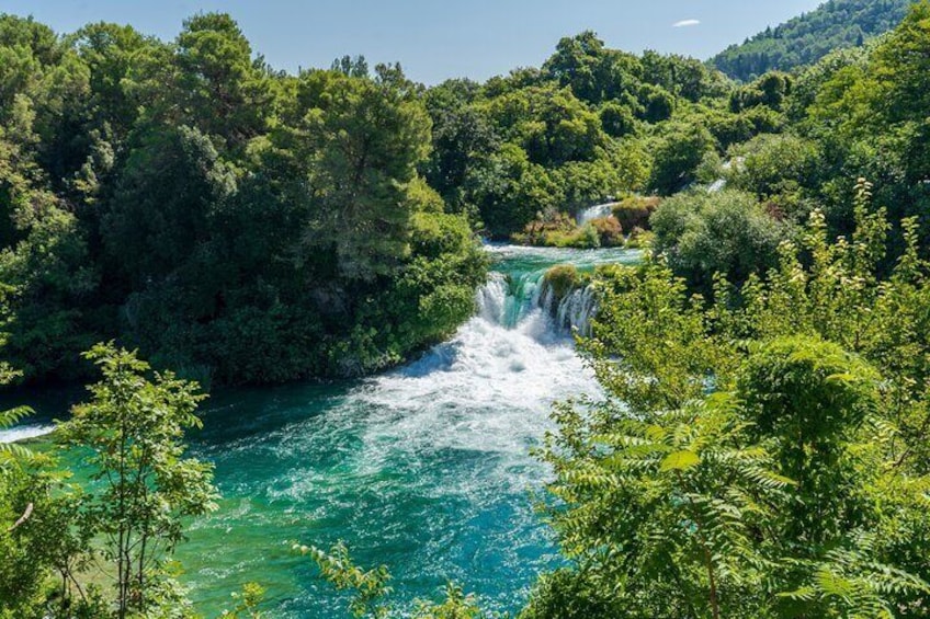 Split: Krka Waterfalls Morning/Afternoon with Boat Cruse, Olive Oil & Wine Taste