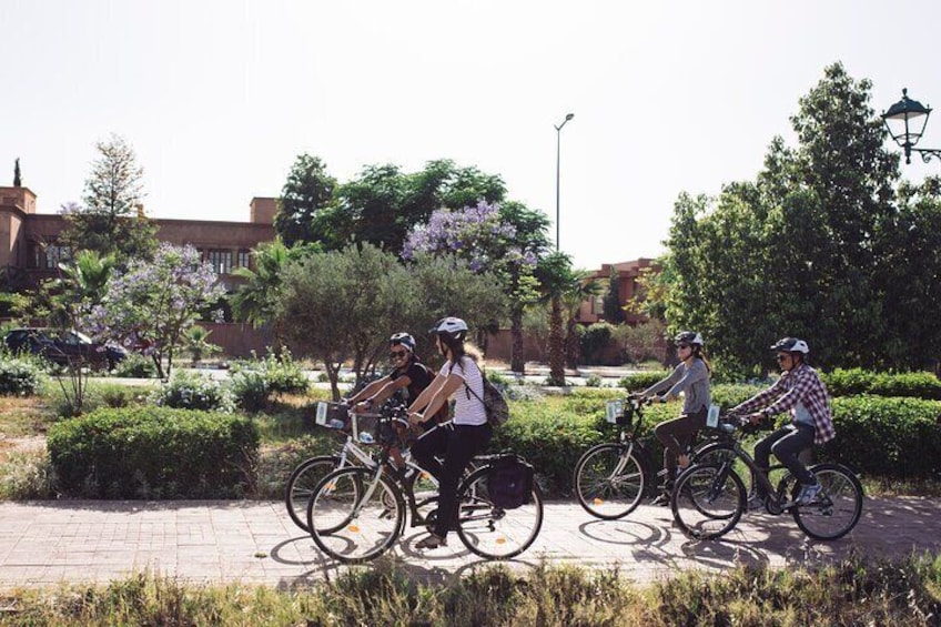 Gardens in Marrakech by bike