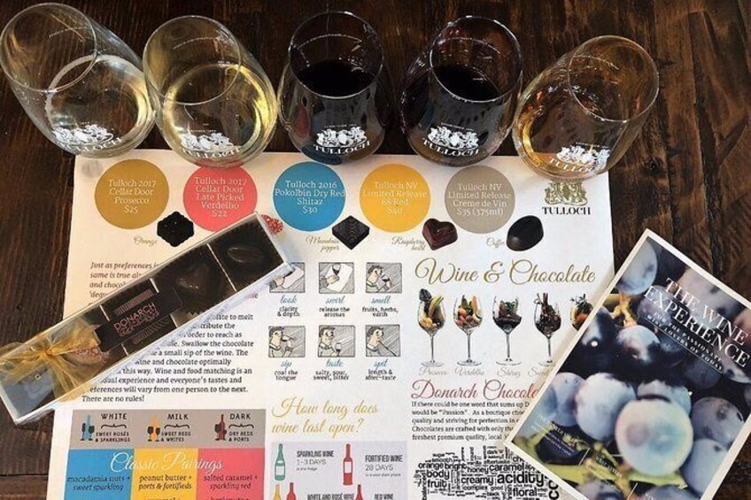 Tulloch Wines - Wine Tasting paired with Local Handmade Chocolates