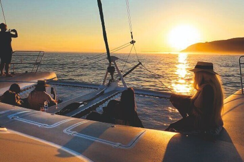 Sunset and Wine on a VIP Catamaran