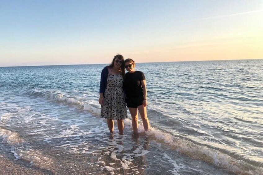 American tourists enjoying Gjipe Beach