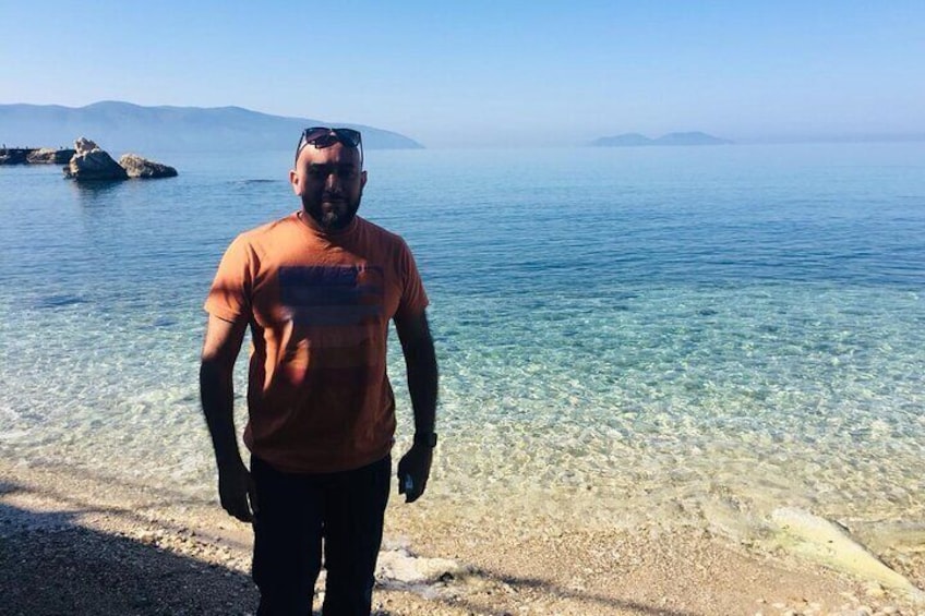 Tourist from Kuwait exploring the beaches in south of Albania