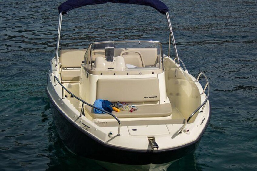 4h trip from Dubrovnik to the Elafiti islands with Quicksilver 675 boat