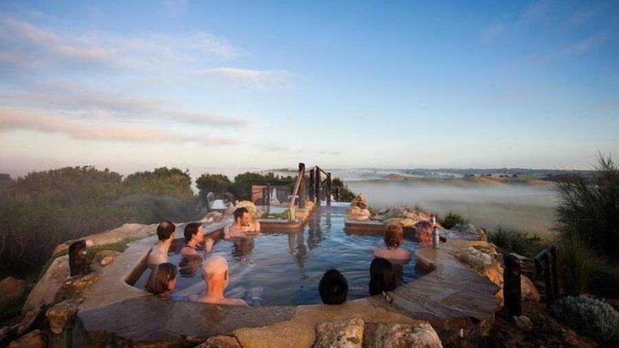 Relaxing at Peninsula Hot Springs