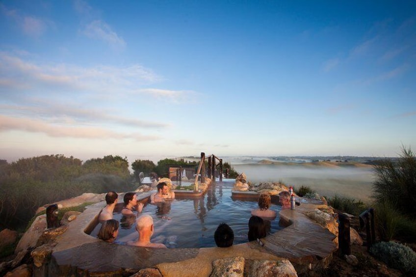 Relaxing at Peninsula Hot Springs