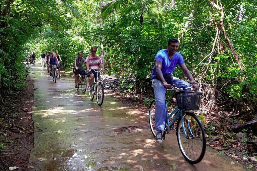 Cycling in Galle Lagoon Village