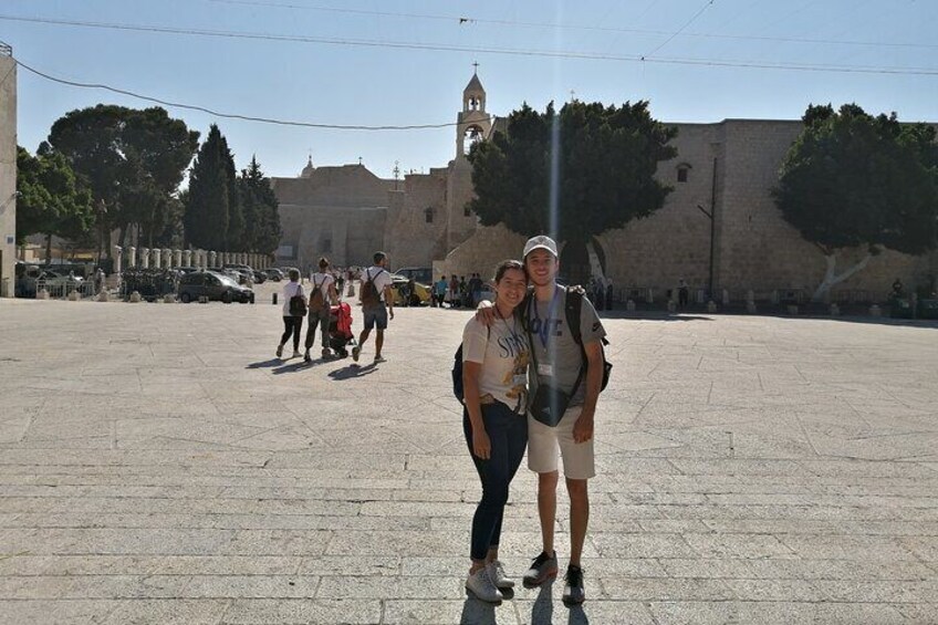 The manger square and the nativity church in Bethlehem - tour to Bethlehem from Jerusalem