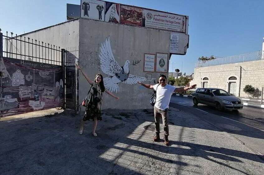 Banksy street art in Bethlehem