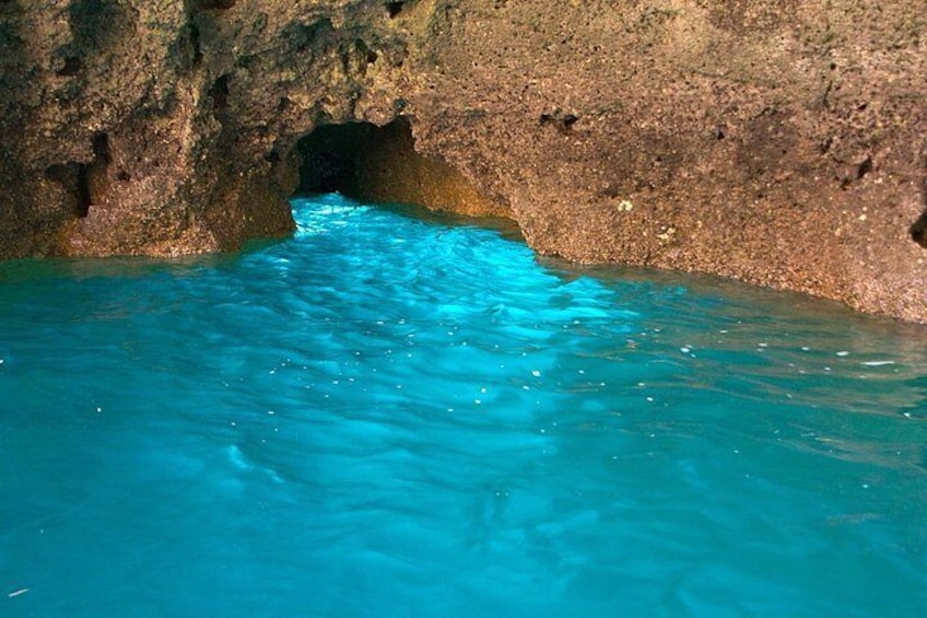 The beautiful colors inside The Cathedral Cave