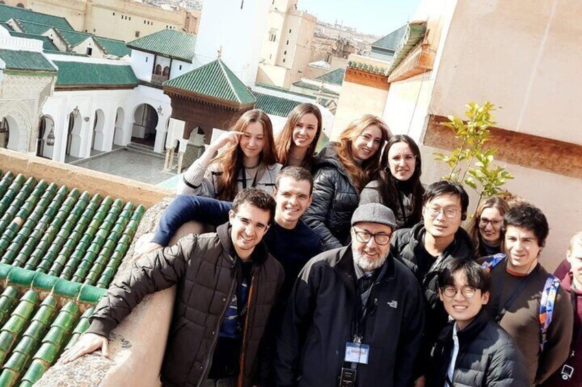 A group walking tour in Fes, Morocco 