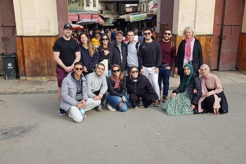 A group walking tour in Fes, Morocco 